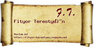 Fityor Terestyén névjegykártya